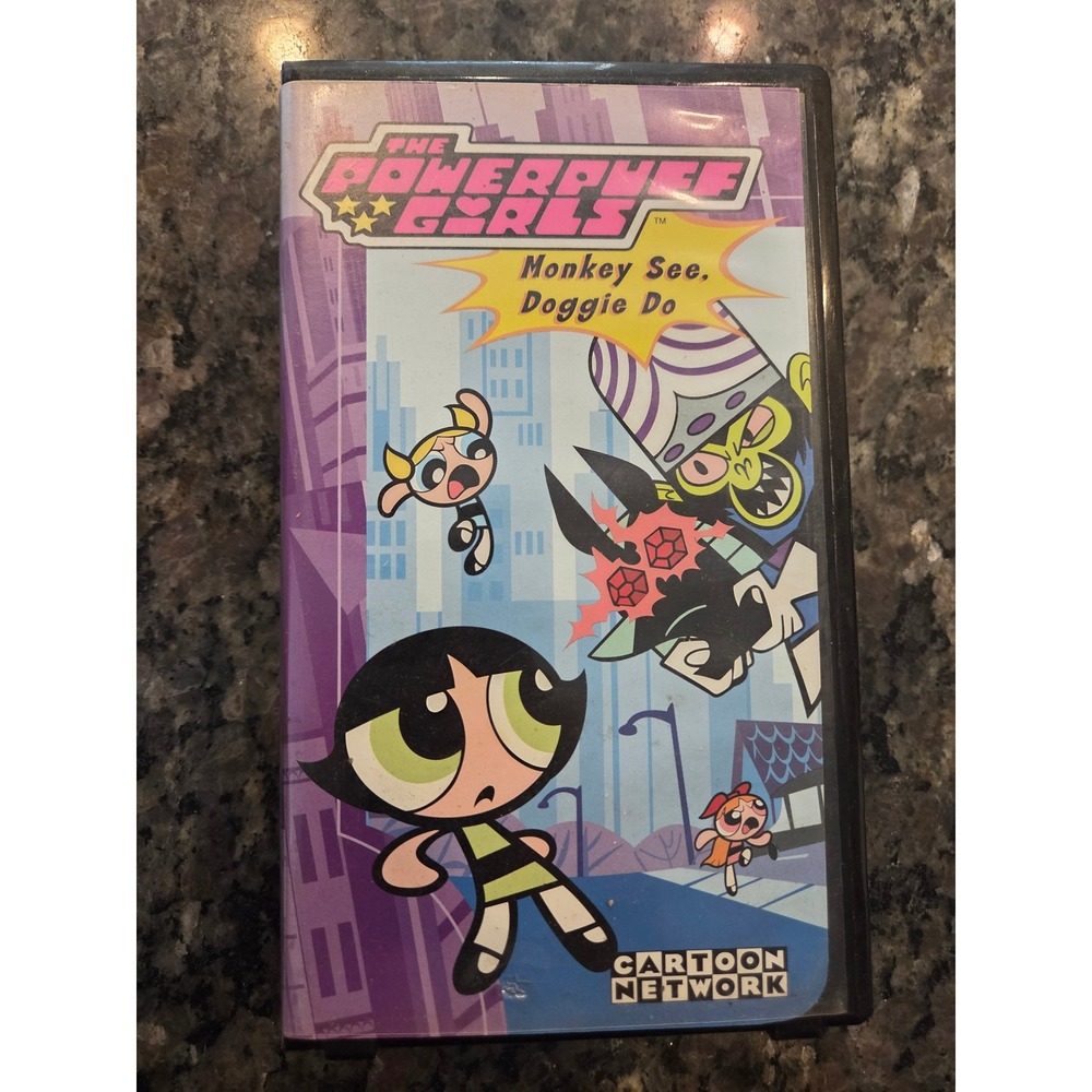 The Powerpuff Girls Monkey See Doggie Do VHS 2000 Cartoon Network H1577 Tape